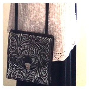Patricia Nash 100% Leather Crossbody organizer